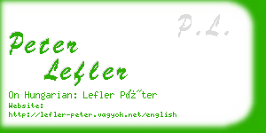 peter lefler business card
